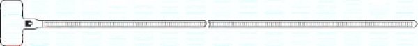 Kennzeichnungsbinder, 2,5x110 mm, Beschriftungsfeld außen