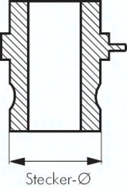 Kamlock-Stecker mit Anschweißende 21,3mm