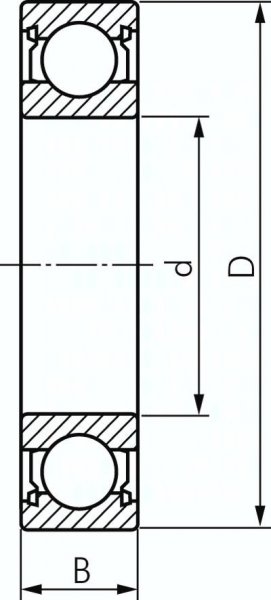 Rillenkugellager, DIN 625, 85x180x41mm, 2Z geschlossen (nicht berührende Dichtscheiben)