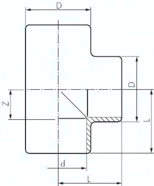 Klebemuffen-T-Stück, PVC-U, 110mm