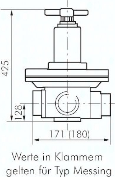 Druckregler, Messing, G 2", 0,5 - 6bar (Standard)