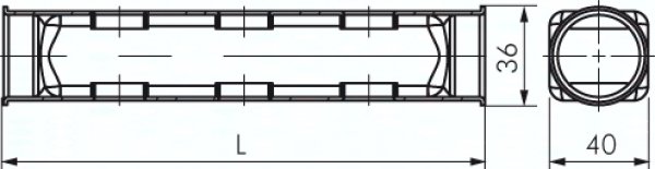 Verteilerleiste 2 x G 1", Abgänge doppelseitig 14 x G 1/2"