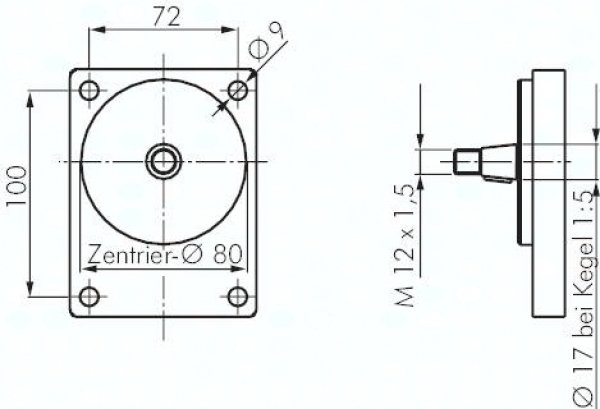 Bosch-Zahnradpumpe 22,5 ccm, Boschflansch, rechtsdrehend