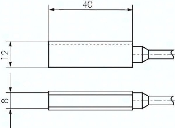 Zylinderschalter 10 - 30 V DC, 3 mtr., 3 x 0,25 mm²