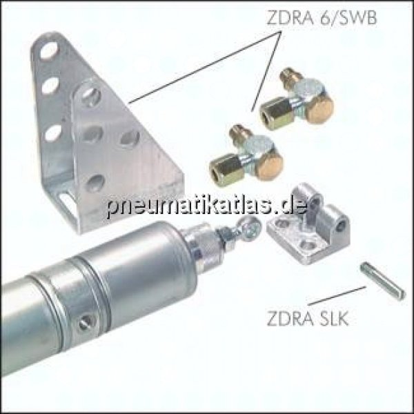 Doppeltwirkender Zylinder für RWA-Lichtkuppeln 800 mm Hub