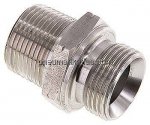 Doppelnippel G 1"-NPT 1", 1.4571