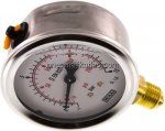 Glycerin-Manometer senkrecht (CrNi/Ms), 63mm, -1 bis 15 bar