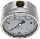 Chemie-Glycerin-Manometer waagerecht, 100mm, 0 - 10bar