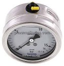 Chemie-Glycerin-Manometer waagerecht, 63mm, 0 - 16bar