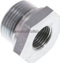 Hydraulik-Reduzierung G 1"(AG)-G 1/2"(IG), Stahl verzinkt, Elastomerdichtung