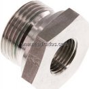 Hydraulik-Reduzierung G 1"(AG)-G 1/2"(IG), 1.4571, Elastomerdichtung