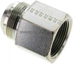 Reduziernippel UN 1-5/8"-12(JIC-AG)-NPT 1-1/4"(IG), Stahl verzinkt