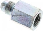 Reduziernippel UNF 1/2"-20(JIC-AG)-G 1/4"(IG), Stahl verzinkt