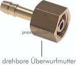 Schlauchtülle, mit Mutter G 3/8"-9 (3/8")mm, Messing