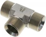 T-Stück, 60°Konus G 1-1/2"-G 1-1/2"-G 1-1/2" (AG), Stahl verzinkt