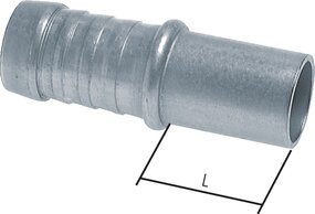 Schlauchnippel mit Rohrstutzen
