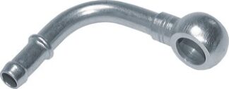 Rohrbogen-Ring-Schlauchnippel 90° mit Ring-Auge in einer Ebene|DIN 7642 (DIN 7622)