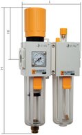 Wartungseinheiten, 2-teilig - Eco-Line|bis 3800 l/min