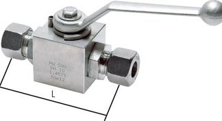 Edelstahl-Hochdruck-Kugelhähne mit Schneidringanschluss ISO 8434-1|bis 500 bar