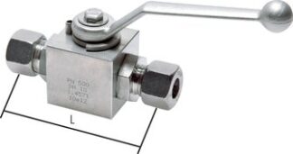 Edelstahl-Hochdruck-Kugelhähne mit Schneidringanschluss ISO 8434-1|bis 500 bar