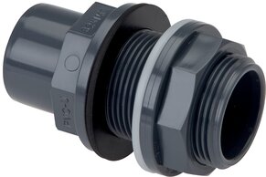Schottverschraubungen mit Klebemuffe / Klebenippel, PVC-U|PN 10