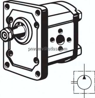 Bosch-Zahnradpumpe 4 ccm, Plesseyflansch, rechtsdrehend