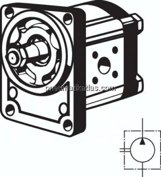 Bosch-Zahnradpumpe 4 ccm, Boschflansch, rechtsdrehend
