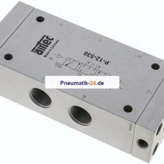 5/3-Wege Pneumatikventil, G 1/2", Mittelstellung geschlossen, Standard