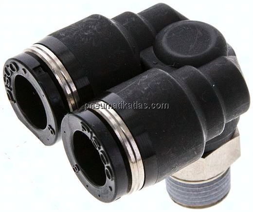 Y-Winkel-Steckanschluss R 1/8"x8mm, IQS-Standard