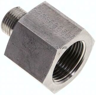 Hydraulik-Reduzierung G 3/8"(AG)-G 3/4"(IG), 1.4571, FKM-Dichtung