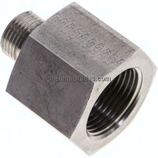 Hydraulik-Reduzierung G 3/8"(AG)-G 3/4"(IG), 1.4571, FKM-Dichtung