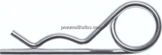Federstecker, doppelt, 2,25mm, für Welle 9 - 11mm Stahl verzinkt