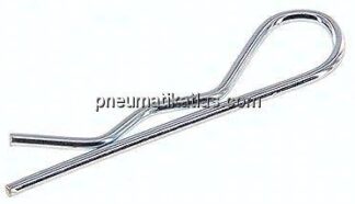 Federstecker, einfach, 2,00mm, für Welle 9 - 14mm Stahl verzinkt