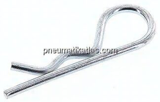 Federstecker, einfach, 5,00mm, für Welle 20 - 28mm Stahl verzinkt