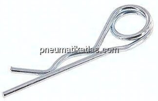 Federstecker, doppelt, 2,00mm, für Welle 8 - 14mm Stahl verzinkt