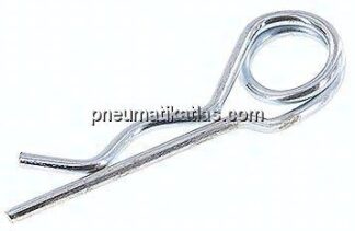 Federstecker, doppelt, 3,00mm, für Welle 14 - 20mm Stahl verzinkt