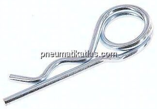 Federstecker, doppelt, 5,00mm, für Welle 18 - 30mm Stahl verzinkt