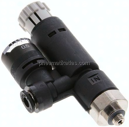 Druckregler M 5-4mm, mit Manometer, IQS-Standard