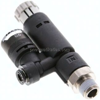 Druckregler R 1/8"-4mm, mit Manometer, IQS-Standard