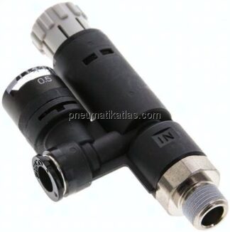 Druckregler R 1/8"-6mm, mit Manometer, IQS-Standard