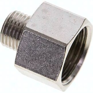 Reduziernippel G 1/4"(AG)-G 1/2"(IG), Messing vernickelt