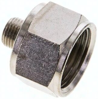 Reduziernippel G 1/8"(AG)-G 1/2"(IG), Messing vernickelt