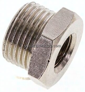 Reduziernippel G 3/8"(AG)-G 1/8"(IG), Messing vernickelt