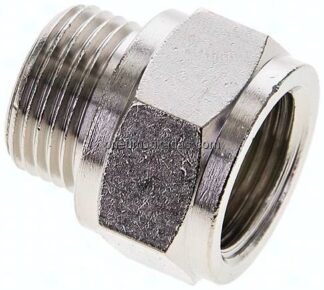 Gewindeverlängerung G 3/8"-14mm, Messing vernickelt