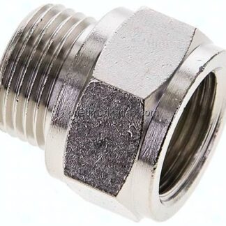 Gewindeverlängerung G 3/8"-14mm, Messing vernickelt