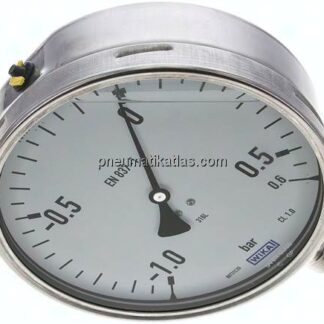 Chemie-Glycerin-Manometer senkrecht,160mm, -1 bis 0,6 bar