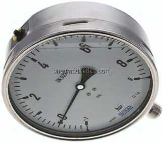 Chemie-Glycerin-Manometer senkrecht,160mm, -1 bis 9 bar