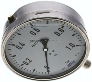 Chemie-Glycerin-Manometer senkrecht,160mm, 0 - 1 bar