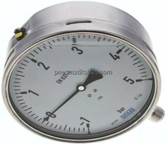 Chemie-Glycerin-Manometer senkrecht,160mm, -1 bis 5 bar