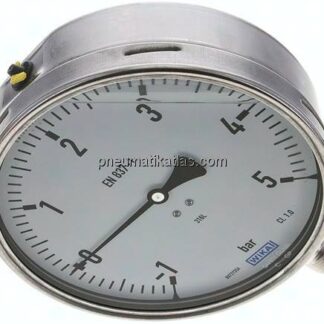Chemie-Glycerin-Manometer senkrecht,160mm, -1 bis 5 bar